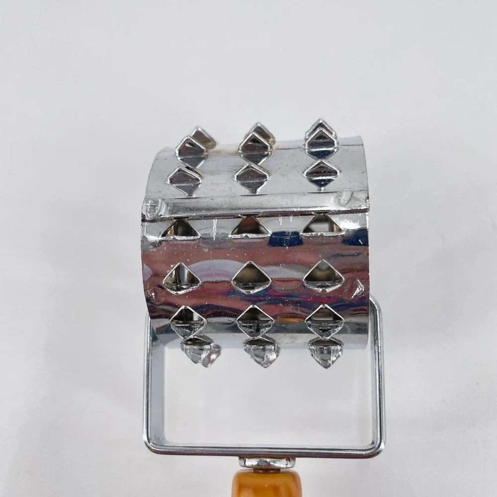 Vtg Bakelite Handle Rolling Meat Tenderizer Knife Sharpener Set Marbled